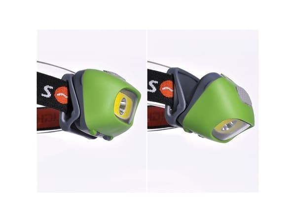 Solight WH24, Taskulamppu otsanauhalla, Vihreä, Muovi, COB LED, 2 lamppua, 120 lm