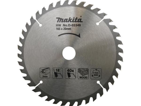 Makita D-03349, Trä, 16,5 cm, 2 cm, 2 mm, Makita, 18°