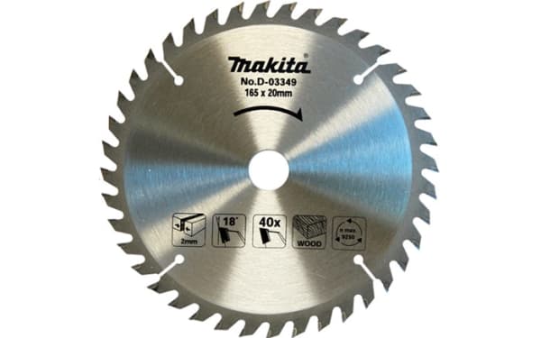 Makita D-03349, Trä, 16,5 cm, 2 cm, 2 mm, Makita, 18°