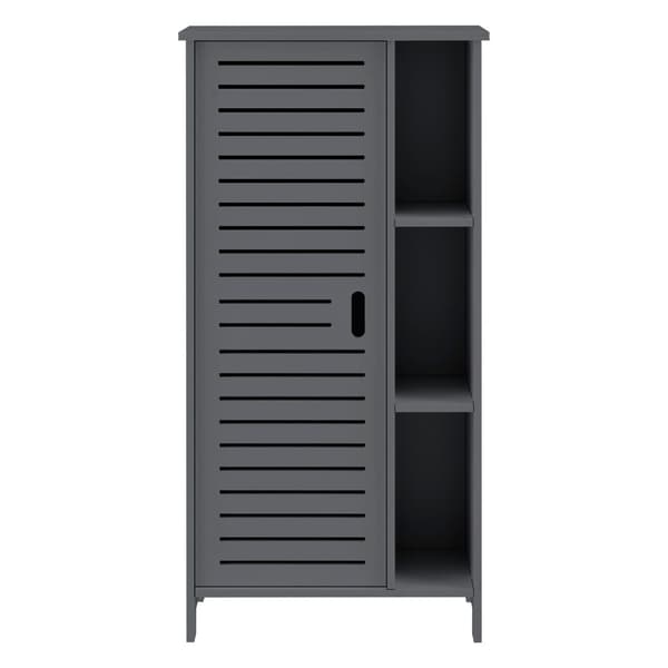 [en.casa] Badrumsskåp Vansbro-96x48x24cm-WPC-mörkgrå