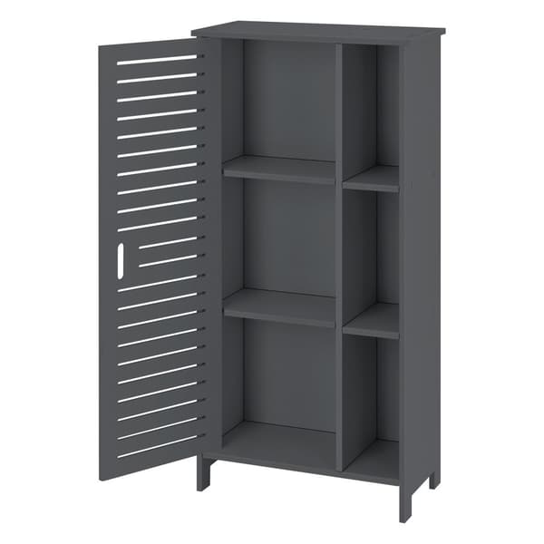 [en.casa] Badrumsskåp Vansbro-96x48x24cm-WPC-mörkgrå