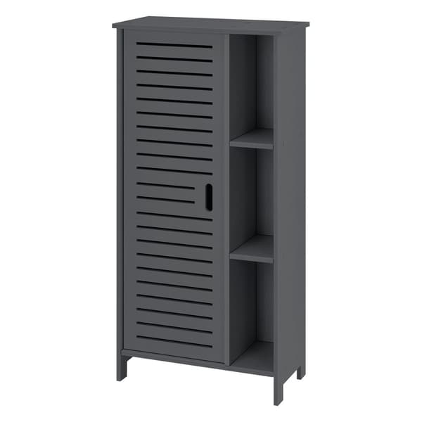 [en.casa] Badrumsskåp Vansbro-96x48x24cm-WPC-mörkgrå