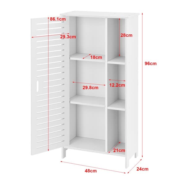 [en.casa] Badrumsskåp Vansbro-96x48x24cm-WPC-vit