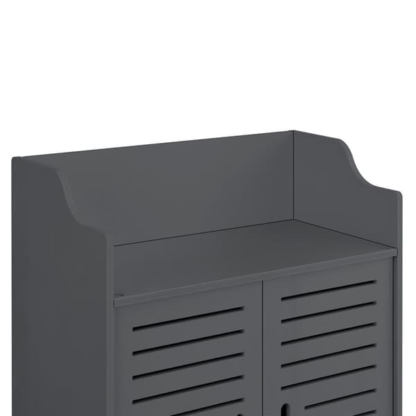 [en.casa] Badrumsskåp Trosa-72x60x32cm-WPC-mörkgrå
