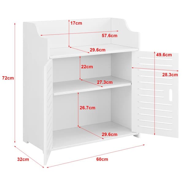 [en.casa] Badrumsskåp Trosa-72x60x32cm-WPC-vit
