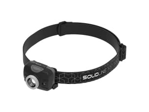 Solidline SH2 prisbevidst startmodel som anvender tre AAA alkaline batterier og vejer kun 85 gram Sort
