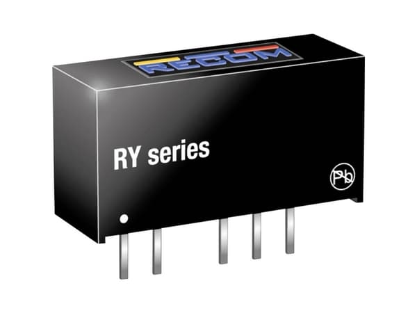 RECOM RY-0505D DC/DC-muunnin, tulostus 100 mA 1 W Lähtöjen lukumäärä: 2 x