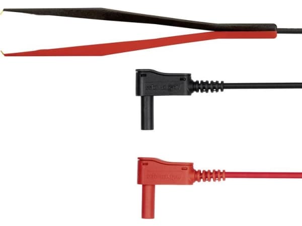 Schützinger KWML 8452 / PZ / 0.75 / 100 Prøveledning […Stik 4 mm - Testspids] Sort/rød;1 stk