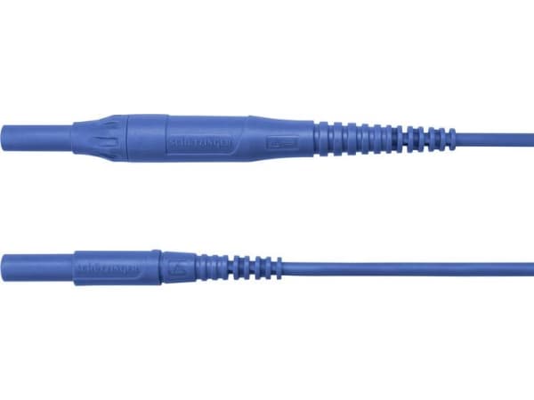 Schützinger MSFK B441 / 1 / 100 / BL Prøveledning [Stik 4 mm - Stik 4 mm] Blå 1 stk