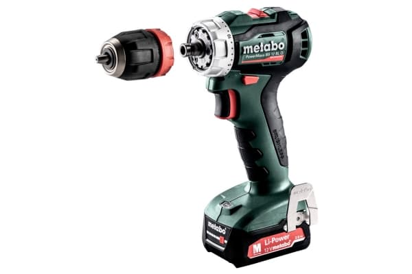 Metabo BS 12 BL Q, Boremaskin med pistolgrep, Nøkkelløs, 1 cm, 1650 RPM, 2,5 cm, 1 cm