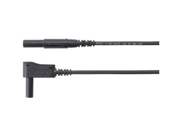 Schützinger MSWFK A341 / 1 / 100 / SW Prøveledning Stik 4 mm Stik 4 mm Sort 1 stk