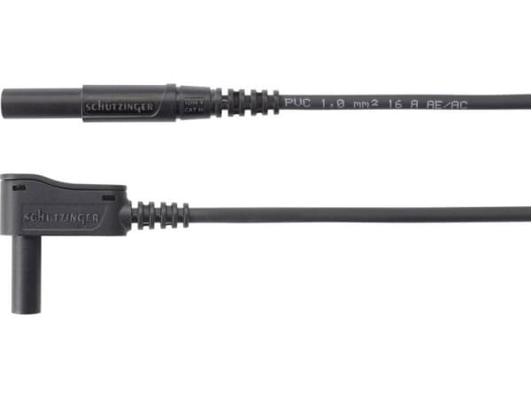 Schützinger MSWFK A341 / 1 / 100 / SW Prøveledning Stik 4 mm Stik 4 mm Sort 1 stk