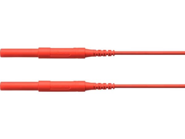 Schützinger HSPL 8568 / AWG16 / 50 / RT Sikkerhedsprøveledning [Stik 4 mm - Stik 4 mm] Rød 1 stk
