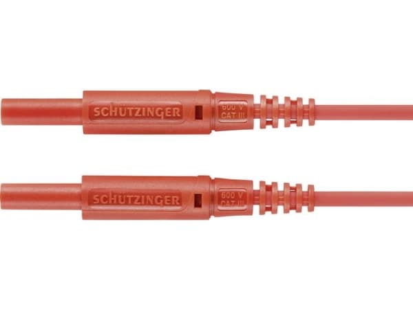 Schützinger MSFK A301 / 0.5 / 100 / RT Prøveledning Stik 2 mm Stik 2 mm Rød 1 stk