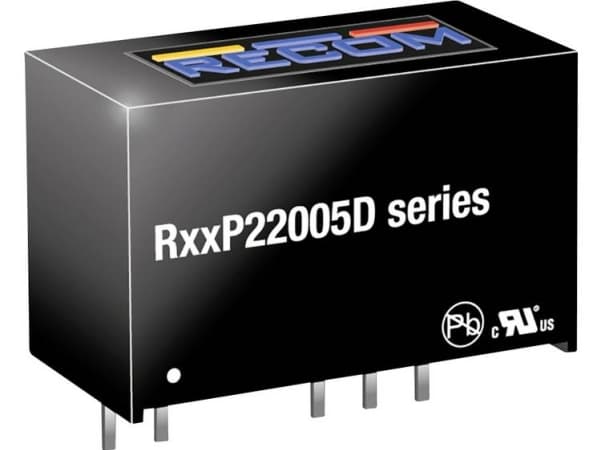 RECOM R12P22005D DC/DC-muunnin, tulostus 200 mA 2 W Lähtöjen määrä: 2 x