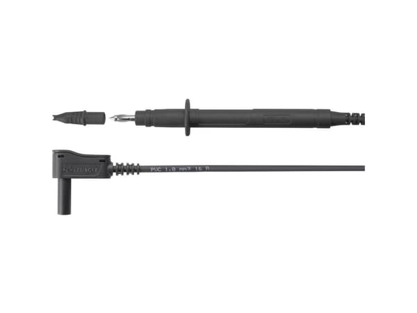Schützinger SPL 7312 Ni / 1 / 100 / SW Turvatestausjohto [liitin 4 mm - testikärki] Musta 1 kpl