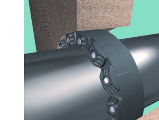 Link seal 148-154/t.110 mm rør - Temperaturområde -40° til +110°C. Nødvendig vægtyk. 100 mm.