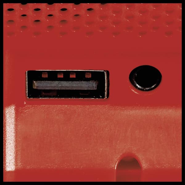 Einhell Power X-Change TC-SR 18 Li BT - Solo Bluetooth-högtalare AUX, USB Röd