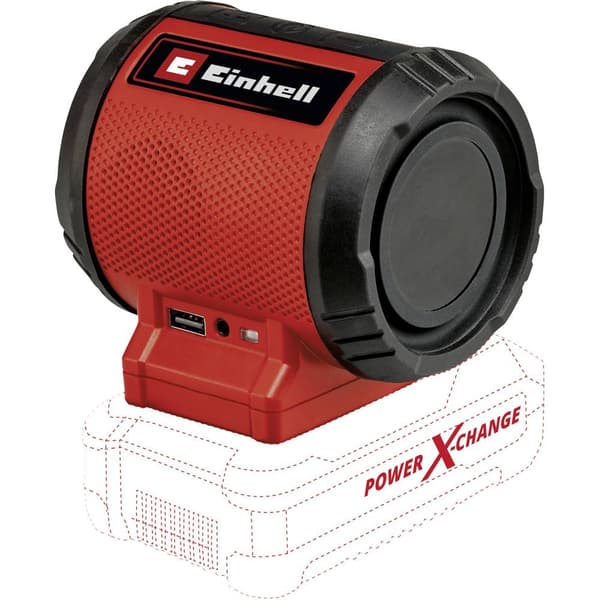 Einhell Power X-Change TC-SR 18 Li BT - Solo Bluetooth-högtalare AUX, USB Röd Svart, Röd
