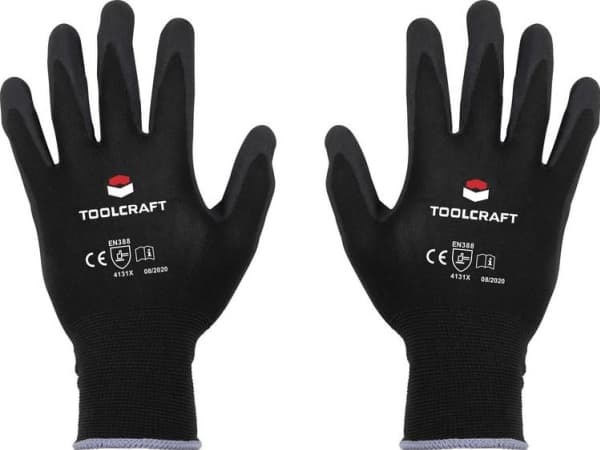 TOOLCRAFT TO-5621493 Polyamidi , Nitril Arbejdshandske Størrelse (handsker): 11 EN 388 CAT II 1 stk 1 stk