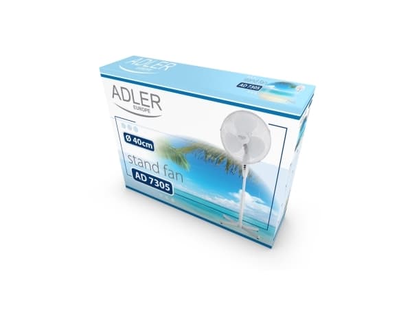 Adler AD 7305, Vit, Golv, 51 dB, 40 cm, 90°, 55 W