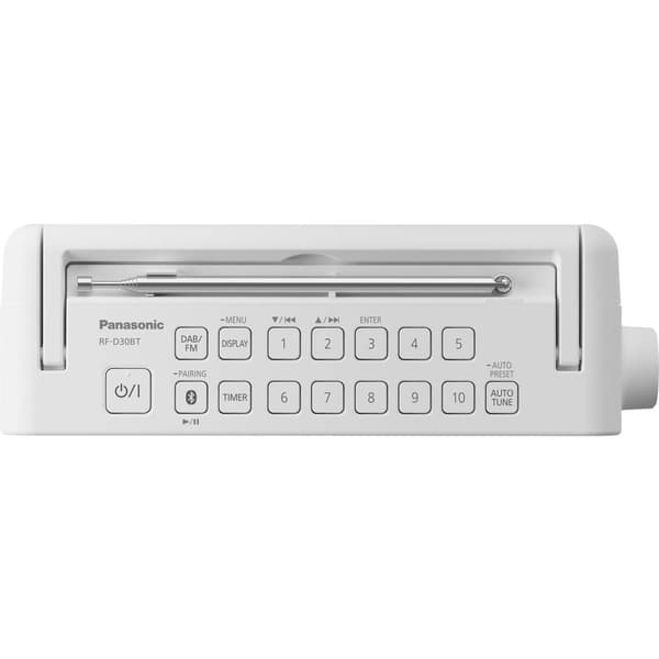Köksradio Panasonic RF-D30BTEG-W DAB+, FM Väckningsfunktion, Stänkvattenskyddad Vit