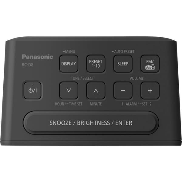 Klockradio Panasonic RC-D8EG-K DAB+, FM Svart