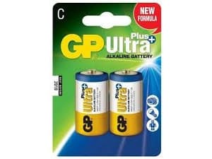 GP Batteries Ultra Plus Alkaline C, Engangsbatteri, C, Alkalinsk, 1,5 V, 2 stykker, Flerfarget