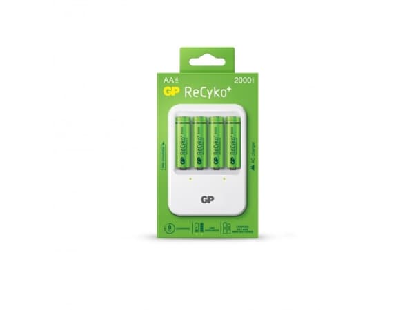 GP Batteries ReCyko PB420, Oppladbart batteri, AA, Nikkelmetallhydrid (NiMH), 1,2 V, 4 stykker, 2000 mAh