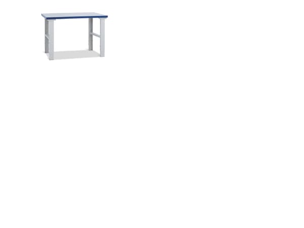 Filebænk med 40 mm grå laminatplade 1500x620 mm