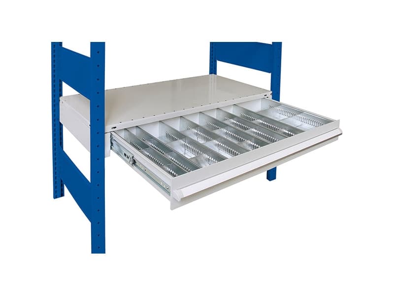 Lådsektion utan bult med 3 lådor