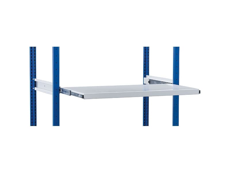 Utdragbar hylla utan bult 1000 x 300 mm RAL 7035