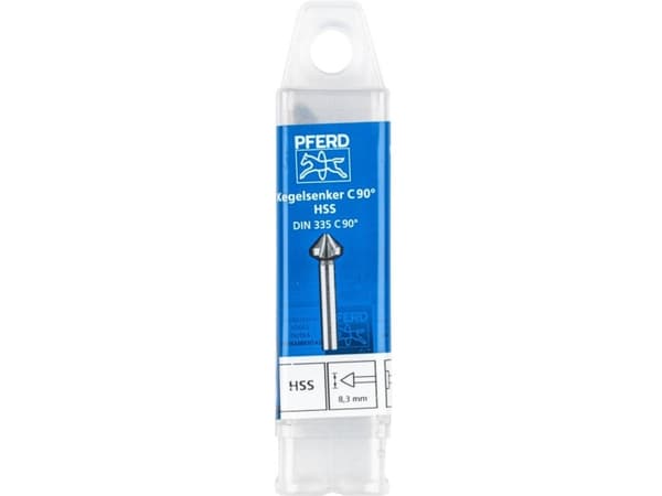 PFERD KES HSS DIN 335 C90° 8,3, Borr, Elektriskt multiverktyg, Stål, Metall utan järn, Brons, Rostfritt stål, Aluminium, Höghastighetsstål (HSS)