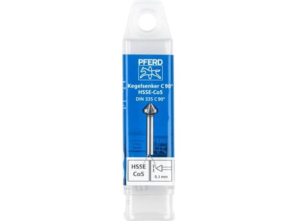 PFERD KES HSSE DIN 335 C90° 8,3, Drill, Multi-verktøy, Stål, Støpejern, Ikke-jernholdig metall, Rustfritt stål, Aluminium, Kopper, Cobalt Alloy High-