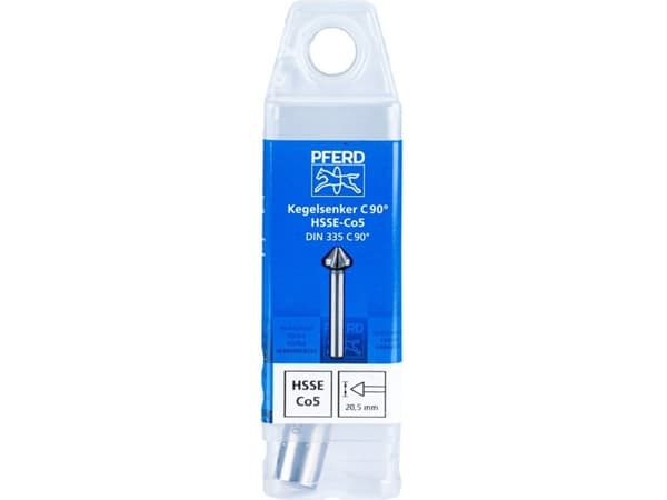 PFERD KES HSSE DIN 335 C90° 20,5, Pora, Sähkömonitoimityökalu, Terästä, valurauta, Kirjometalli, Pronssi, Ruostumaton teräs, Alumiini, Kupari, Kobolt