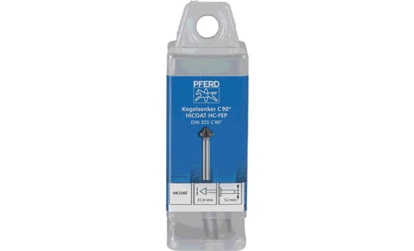 PFERD KES HSS DIN 335 C90° HC-FEP 25.0, Borr, Elektriskt multiverktyg, Stål, Metall utan järn, Brons, Rostfritt stål, Aluminium, Höghastighetsstål (H