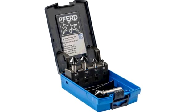 PFERD SET KES HSS DIN 335 C90° 5 HC-FEP, Terästä, valurauta, Kirjometalli, Ruostumaton teräs, Alumiini, HSS-teräs