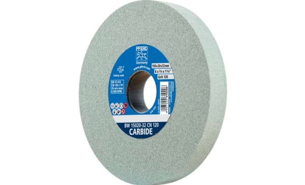 PFERD 39008425, Sliphjul, Volframkarbid, Glas, Stål, Kiselkarbid (SiC), Silikonkarbid, 4500 RPM, Grå