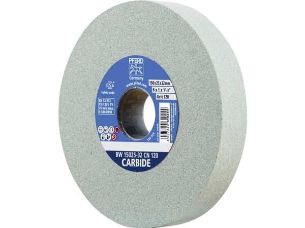 PFERD 39008429, Slipehjul, Wolframkarbid, Silisiumkarbid (SiC), Silisiumkarbid, 4500 RPM, Grå
