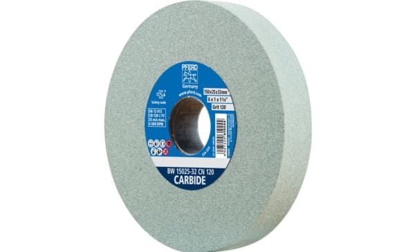 PFERD 39008429, Slipehjul, Wolframkarbid, Silisiumkarbid (SiC), Silisiumkarbid, 4500 RPM, Grå