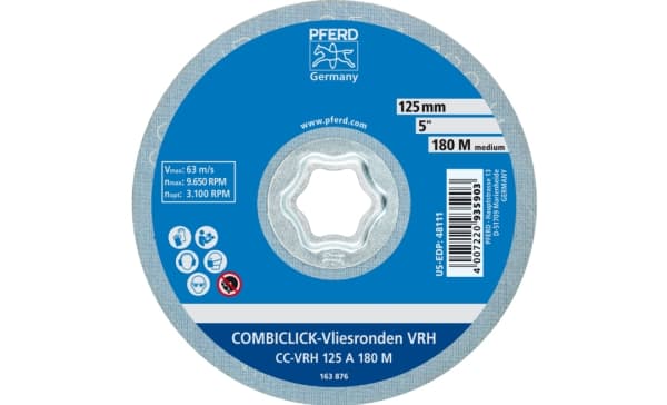 PFERD 42000061, 9650 RPM, 12,5 cm, 180 g, 10 kpl
