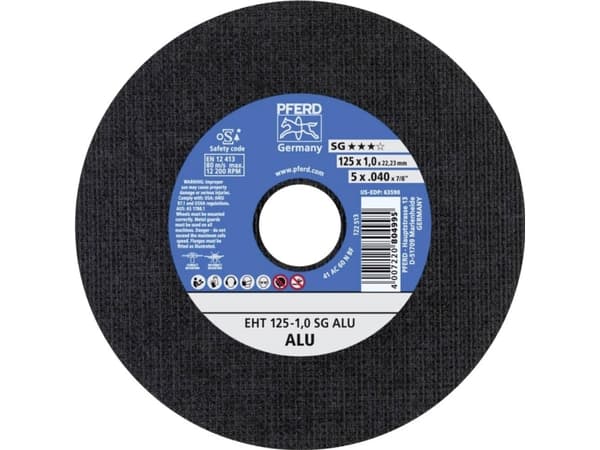 PFERD 61341115, 2,22 cm, 12,5 cm, 1 mm, 12200 RPM, 25 stykker