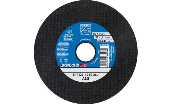 PFERD 61341115, 2,22 cm, 12,5 cm, 1 mm, 12200 RPM, 25 stykker