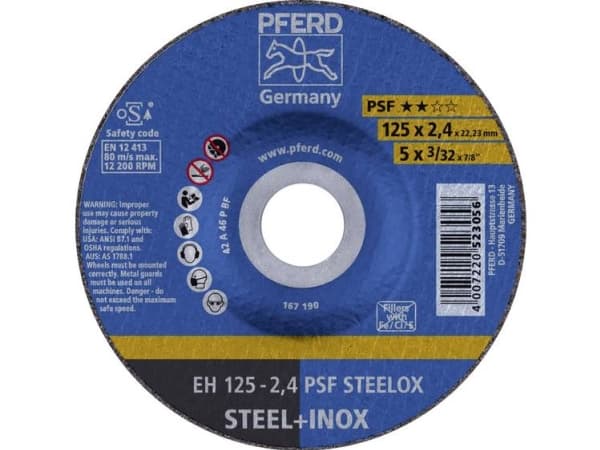 PFERD 61720326, 12,5 cm, 2,4 mm, 12200 RPM, 25 kpl