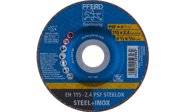 PFERD EH 115-2,4 PSF STEELOX 61740326 Kapskiva krökt 115 mm 25 st (61740326)