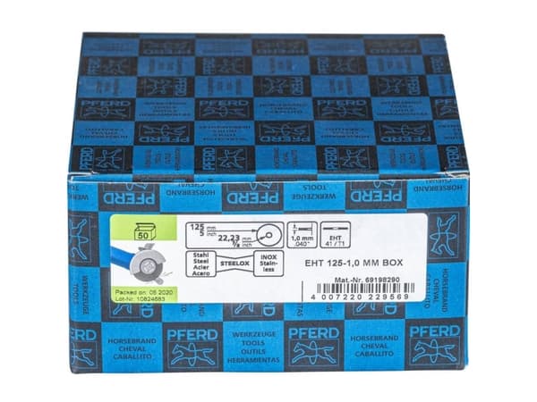 PFERD EHT 125-1,0 START STEELOX (50) 69198290 Leikkuukiekko suora 125 mm 22,23 mm 50 kpl 50 kpl