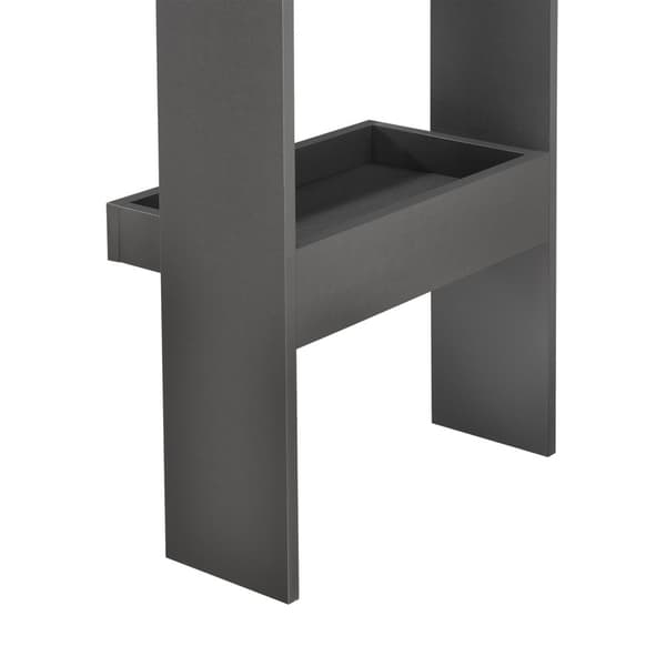[en.casa] Vägghängt barbord Bromölla-med hylla-120x45x106cm-melaminbelagd spånskiva-mörkgrå