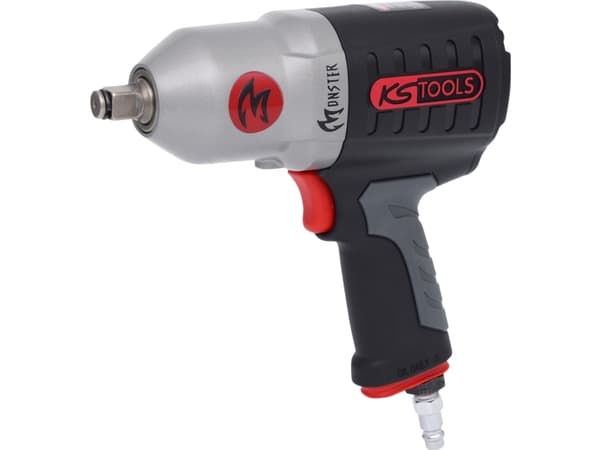 KS Tools MONSTER, Iskuväännin, Musta, Harmaa, Punainen, Hopea, Alumiini, 1/2", 7930 RPM, 931 Nm