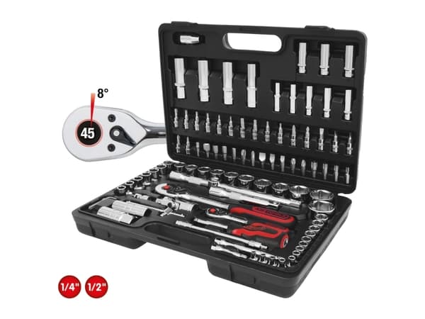 KS Tools 918.0796, Støpselsett, Imperisk, 96 hoder, Kromvanadiumstål, 6,2 kg