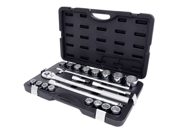 KS Tools 911.0721, Støpselsett, 3/4", 21 hoder, Kromvanadiumstål, 14,5 kg